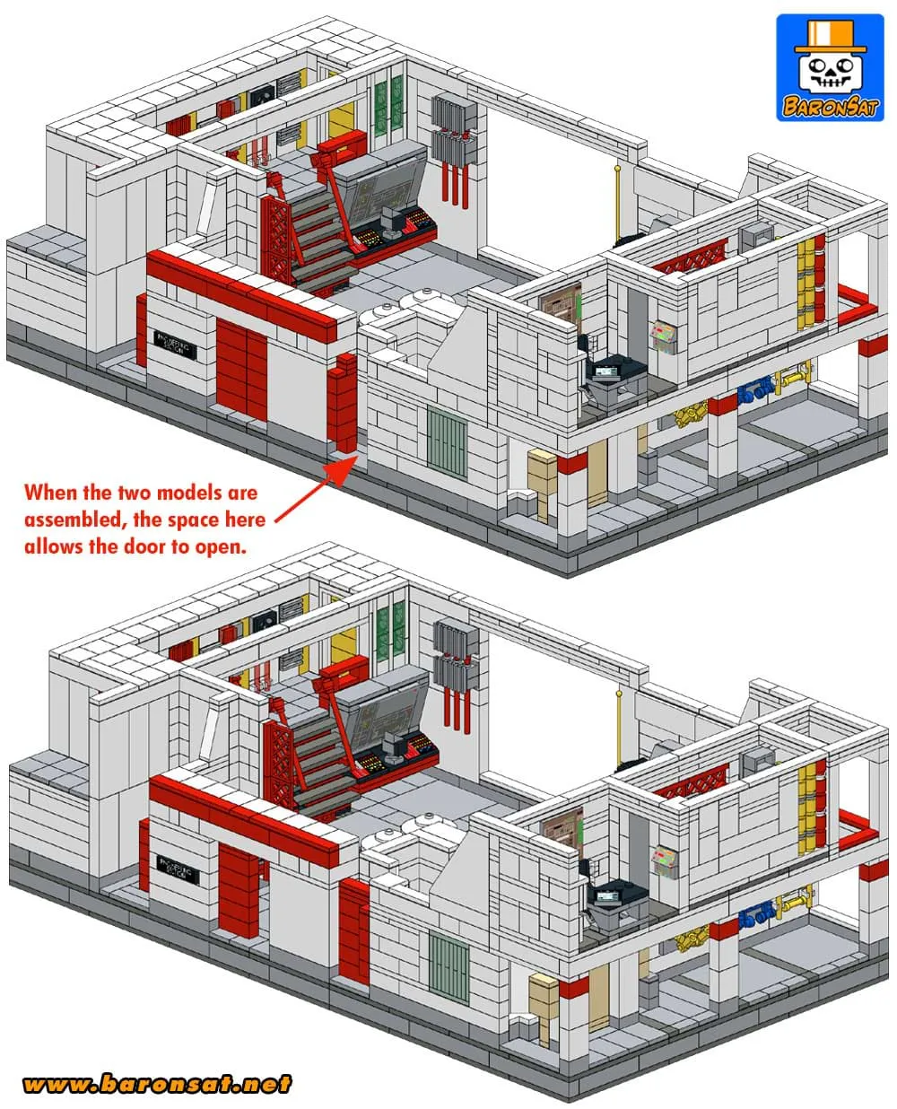 TOS Engineering Room Part 2 Lego moc model building instructions